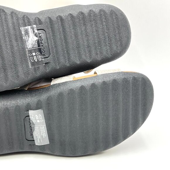 Rockport Womens Size 6 Metallic Faux Vegan Leather‎ Comfort Sandals Shoes - Picture 10 of 12